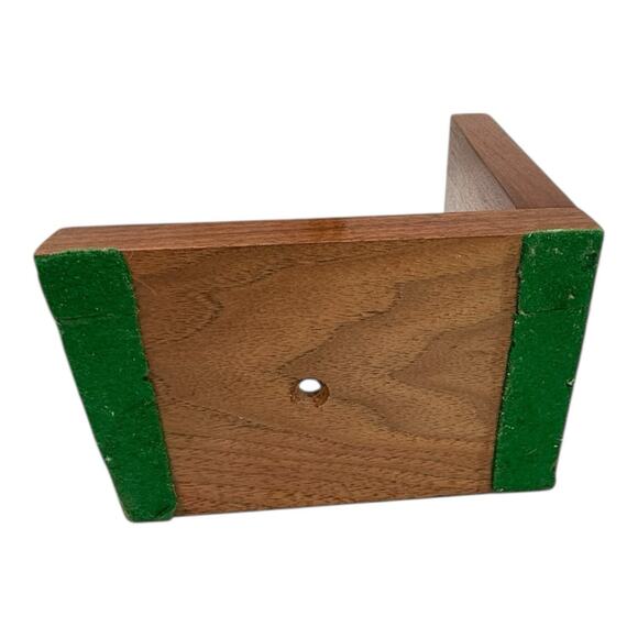 Clear Glass Insulator On Wood Bookends Very Heavy READ Vtg Lineman Electrician - Picture 9 of 14